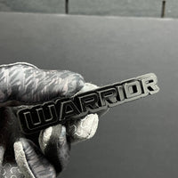1PC Warrior Logo Emblem Custom Acrylic 3D Car Badge Decal for SUV Truck, Fender