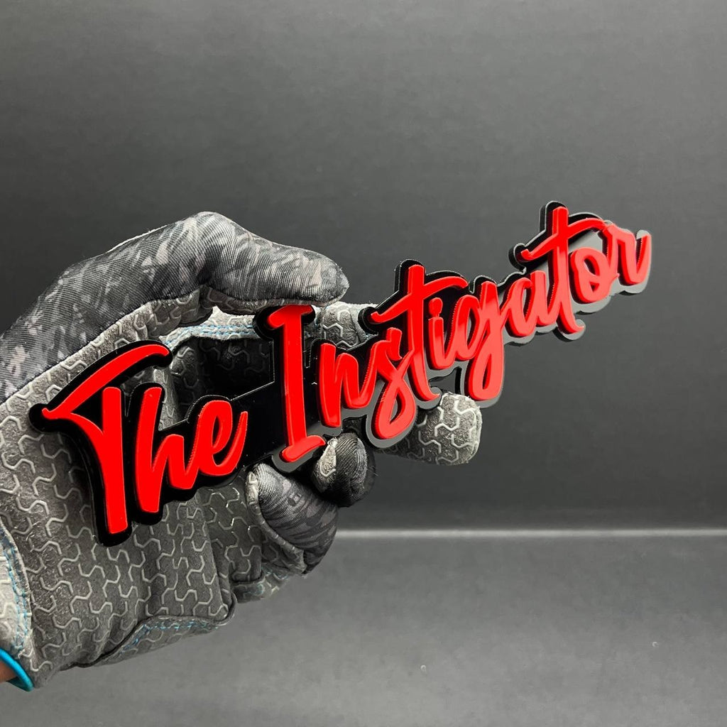1PC THE Instigator Emblem – 3D Acrylic Multicolor Car Truck SUV Tailgate Badge