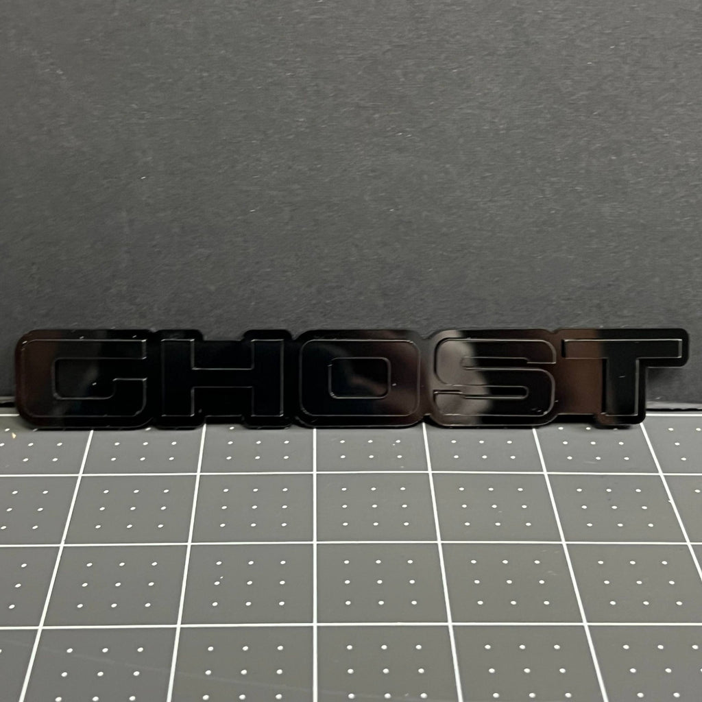 GHOST 3D Emblems – Pair of Acrylic Car Fender, Grill & Trunk Badges (2PCS)