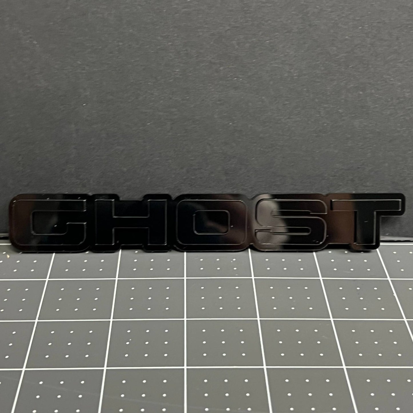 GHOST 3D Emblems – Pair of Acrylic Car Fender, Grill & Trunk Badges (2PCS)