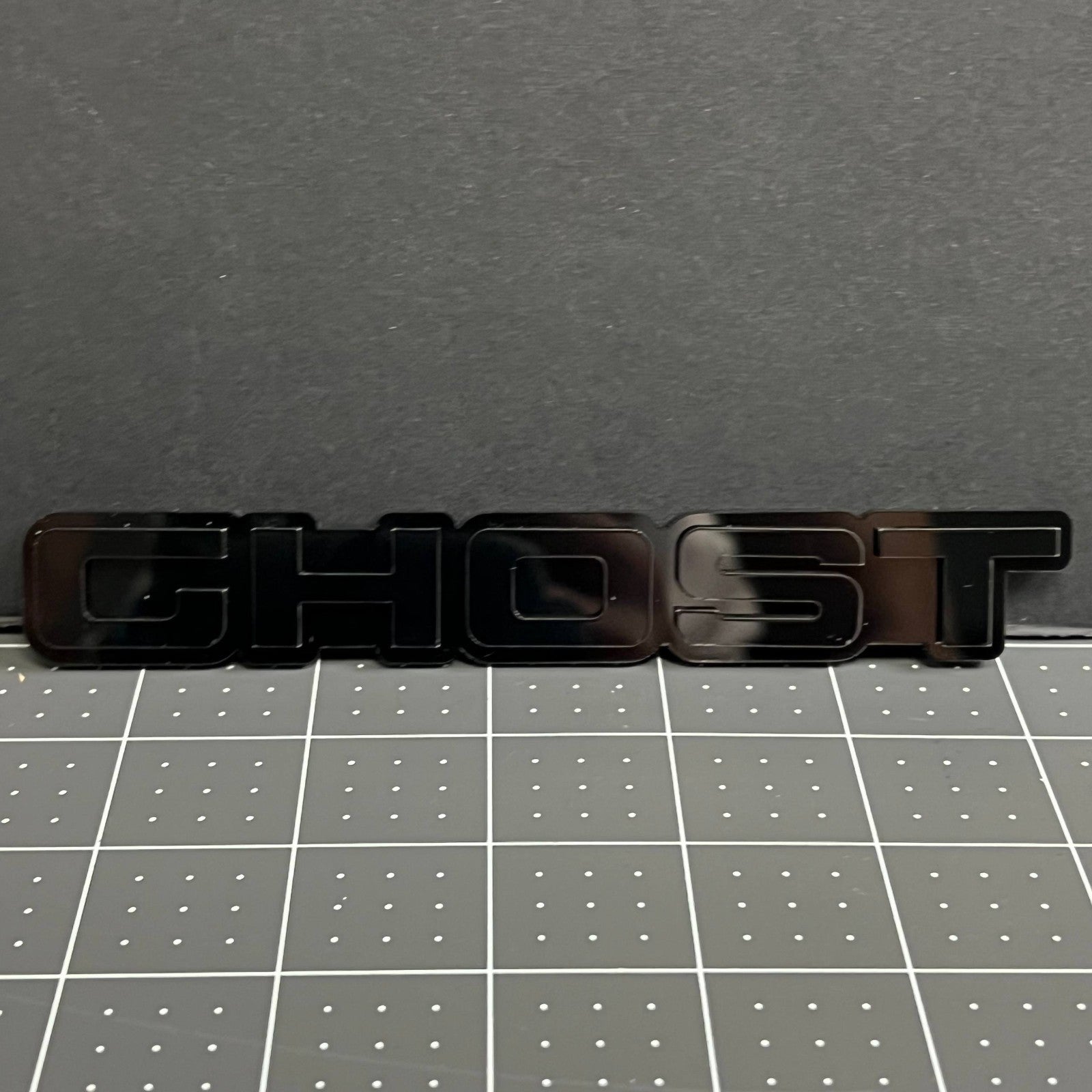 GHOST 3D Emblems – Pair of Acrylic Car Fender, Grill & Trunk Badges (2PCS)