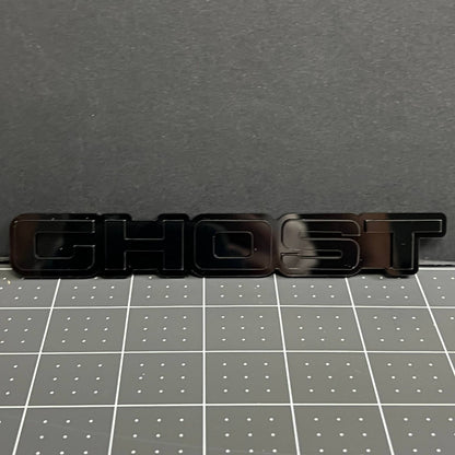 GHOST 3D Emblems – Pair of Acrylic Car Fender, Grill & Trunk Badges (2PCS)