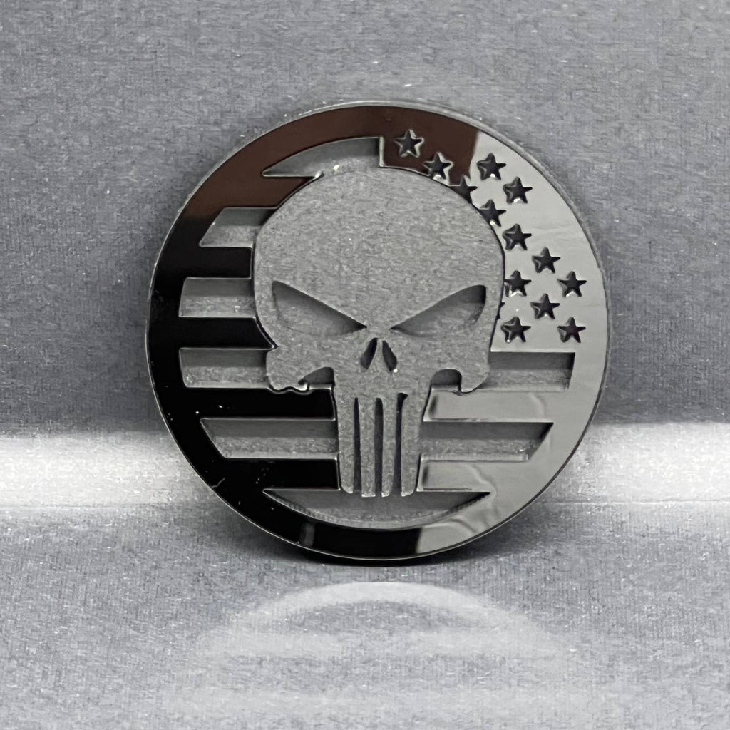 2PCS 18-24 WRANGLER GLADIATOR JL PUNISHER FENDER EMBLEM BADGE FENDER