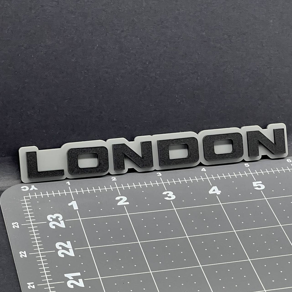 1PC LONDON Emblem – 3D Acrylic Tailgate Badge Decal for Car Truck SUV