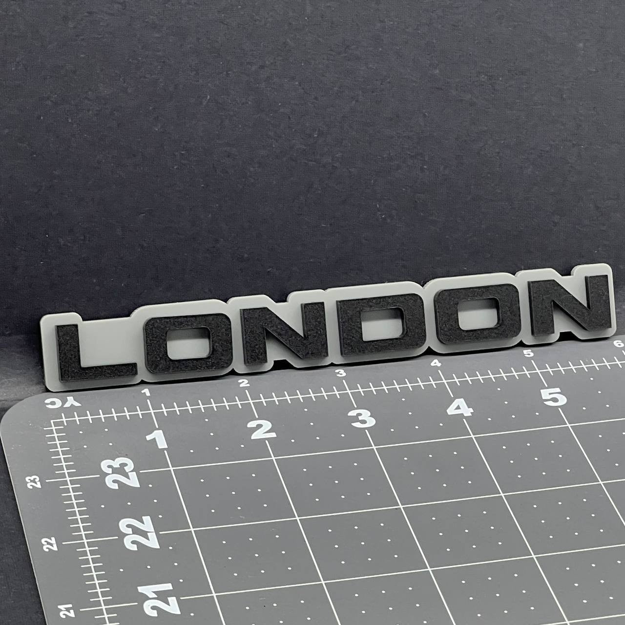 1PC LONDON Emblem – 3D Acrylic Tailgate Badge Decal for Car Truck SUV