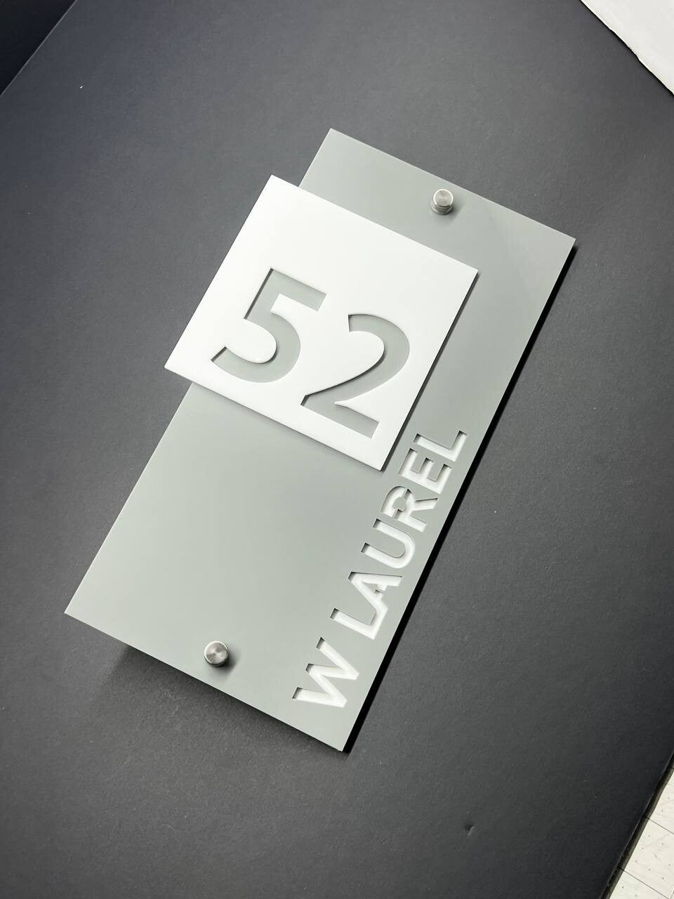 House Number Sign Personalized Modern Outdoor Address Plate Custom Home