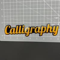 1PCS CALLIGRAPHY Emblem Badge – 3D Acrylic Car Truck Fender Tailgate Trunk Decal
