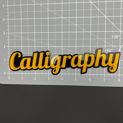 1PCS CALLIGRAPHY Emblem Badge – 3D Acrylic Car Truck Fender Tailgate Trunk Decal
