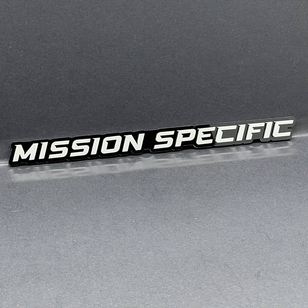 MISSION SPECIFIC Emblem – 3D Multicolor Acrylic Fender & Tailgate Badge (1pcs)