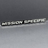 MISSION SPECIFIC Emblem – 3D Multicolor Acrylic Fender & Tailgate Badge (1pcs)