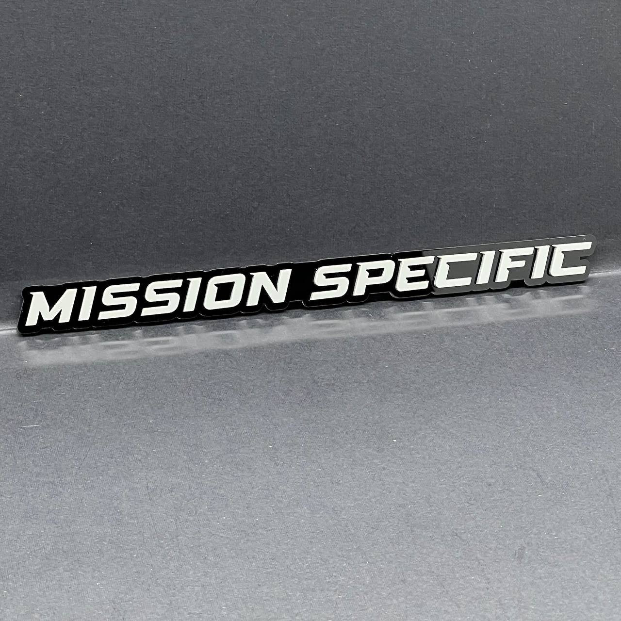 MISSION SPECIFIC Emblem – 3D Multicolor Acrylic Fender & Tailgate Badge (1pcs)