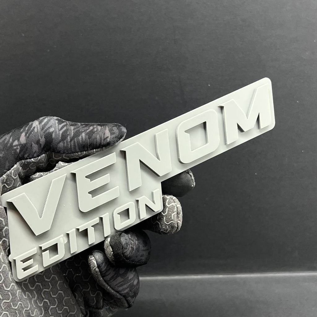 1PC Venom Grey Emblem Badass 3D Acrylic Multicolor Car Exterior Fender Tailgate
