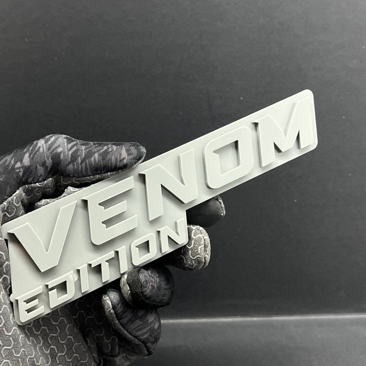 1PC Venom Grey Emblem Badass 3D Acrylic Multicolor Car Exterior Fender Tailgate