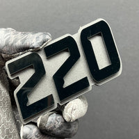1PCS 220 Emblem – Custom 3D Multicolor Acrylic Car Exterior Badge