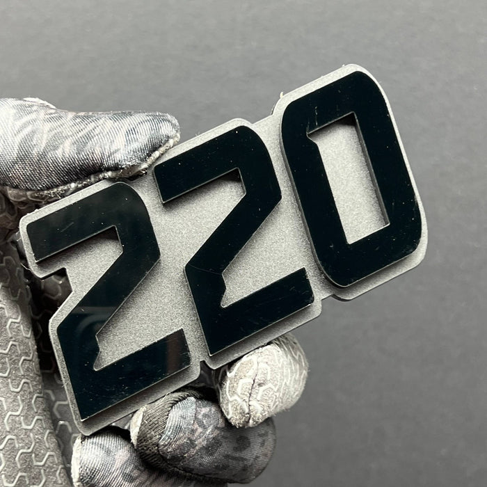 1PCS 220 Emblem – Custom 3D Multicolor Acrylic Car Exterior Badge
