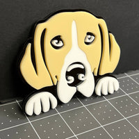 1PC BEAGLE Emblem – Custom 3D Multicolor Acrylic Dog Car Exterior Badge