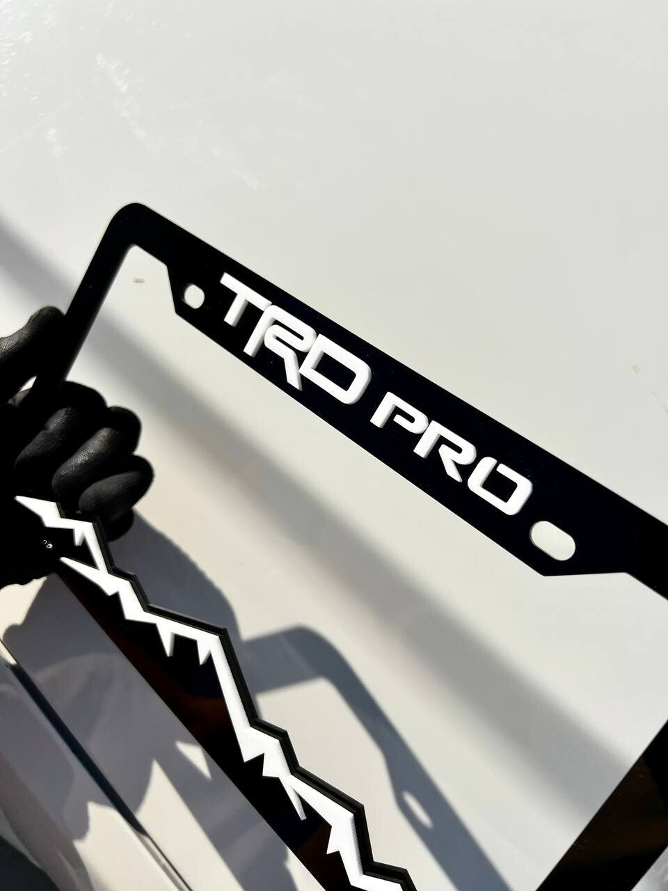 TRD PRO LICENSE PLATE FRAME TOYOTA ACCESSORY FRONT REAR TAG HOLDER PLATE COVER