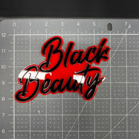 1PC Black Beauty 3D Emblem – Custom Acrylic Car Fender Trunk Badge Decal