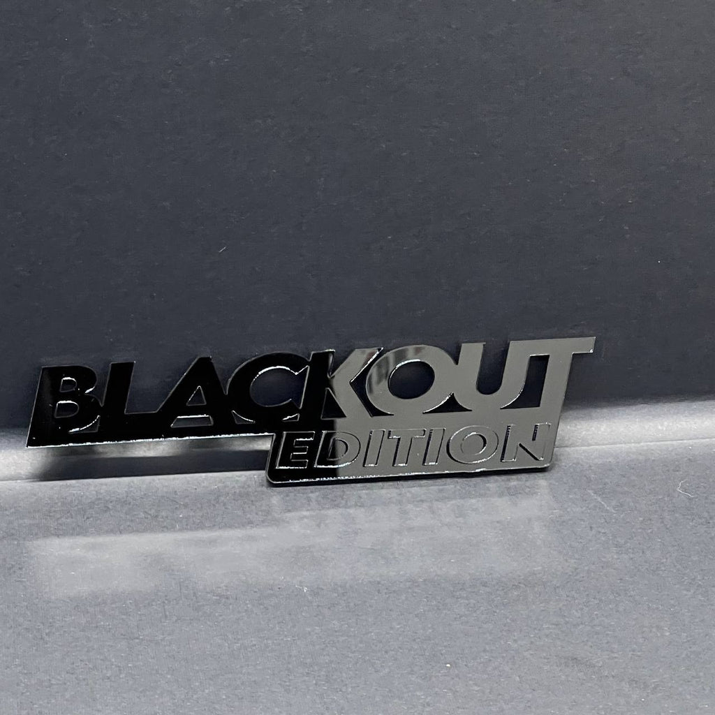 1x BLACKOUT Black Black Edition Emblem Car Badges 3D Sticker Decal Multicolor