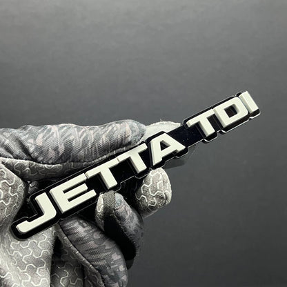 1PC Jetta TDI Emblem – 3D Acrylic Multicolor Car Truck SUV Tailgate Badge