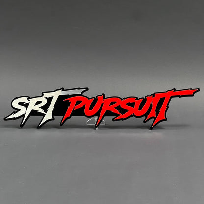 1PC SRT PURSUIT 3D Badge – Acrylic Fender Tailgate Trunk Car Truck Emblem Decal