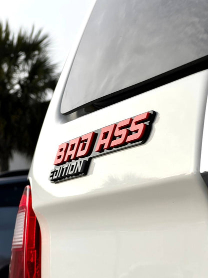 New Bad Ass Edition Emblem Car Badges Badass 3D Sticker Decal Black Red (1pc)