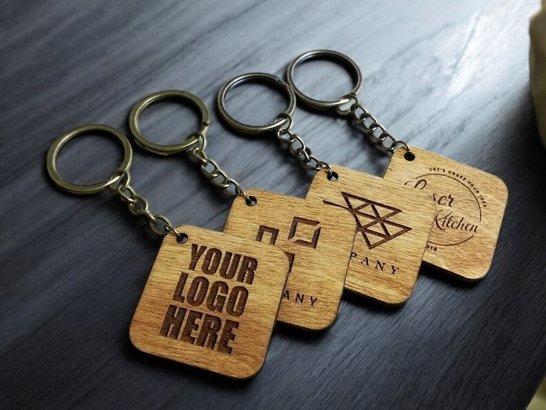 Personalised Keychain With Logo Hotel Keychain Wooden Keychain Key Ring