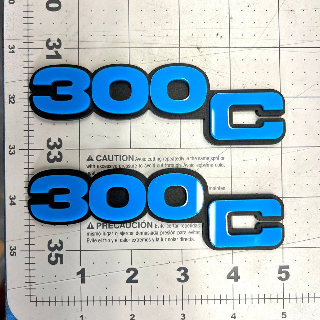 2PCS 300C 3D Emblems – Fender Exterior Badges for Chrysler Car & SUV