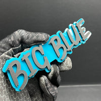 1pc BIG BLUE Multicolor 3D Car Emblem – Durable Acrylic Fender & Tailgate Decal