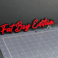 1PC FAT BOY Edition Emblem – 3D Multicolor Acrylic Car Badge Decal