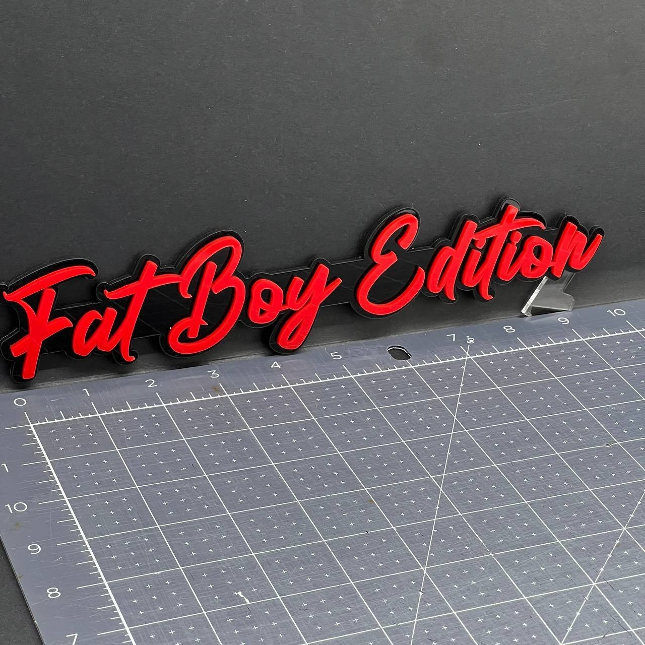 1PC FAT BOY Edition Emblem – 3D Multicolor Acrylic Car Badge Decal