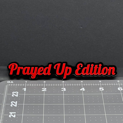 1x Prayed Up Edition Emblem 3D Multicolor Acrylic Car Badge Fender & Trunk Decal