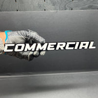 1PC COMMERCIAL Emblem – Durable 3D Multicolor Acrylic Car & Truck Badge