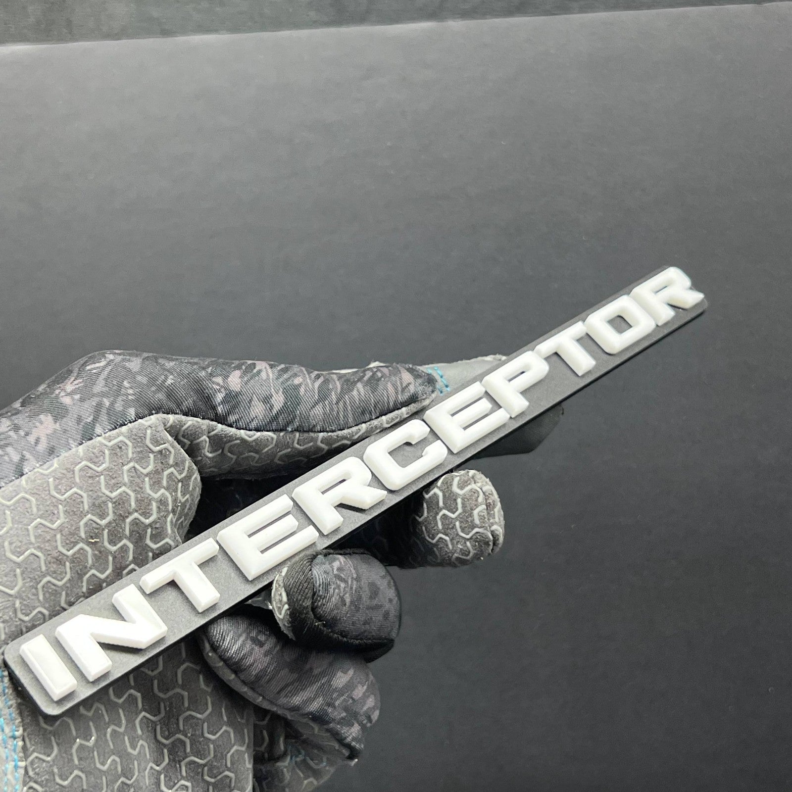 1pc INTERCEPTOR Multicolor 3D Car Emblem – Durable Badge for Car, SUV & Truck