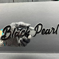 1pc Black Pearl Multicolor 3D Car Emblem – Acrylic Custom Vehicle Badge