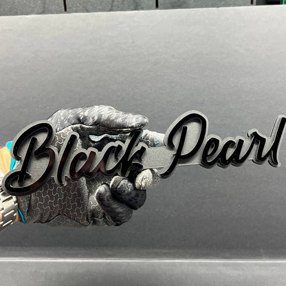 1pc Black Pearl Multicolor 3D Car Emblem – Acrylic Custom Vehicle Badge