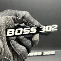 2PCS BOSS 302 Emblems – Custom 3D Multicolor Fender & Trunk Badges