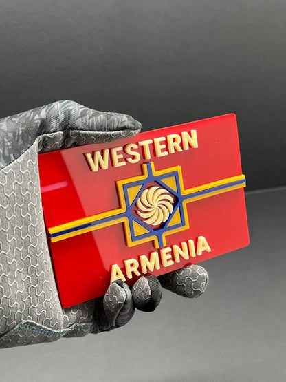 1pcs Western Armenia 3D Acrylic Car Emblem – Rear Badge for Vehicle