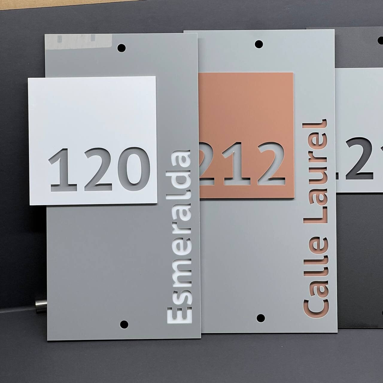 House Number Sign MULTI COLOR Personalized Modern Address Plate Custom Home