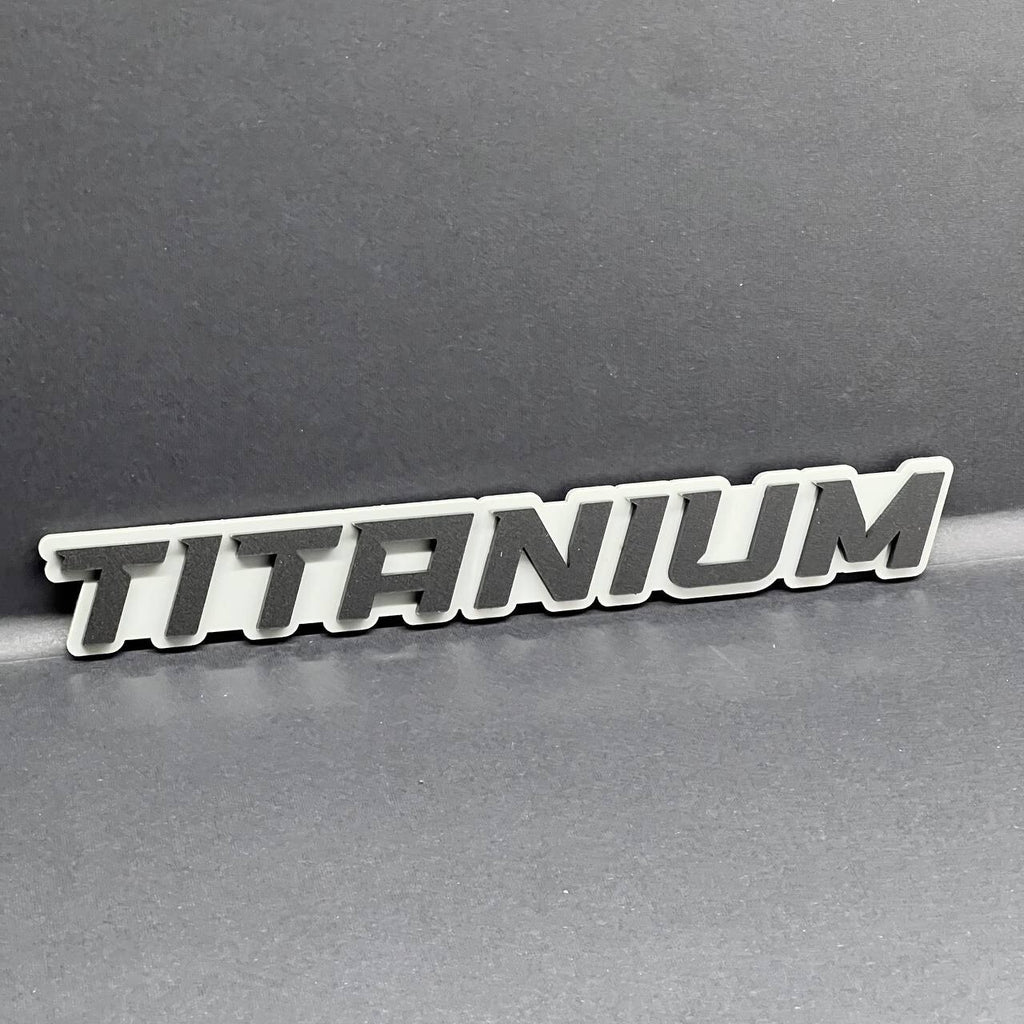 1pcs TITANIUM LETTERING MULTICOLOR Tailgate Emblem Badge