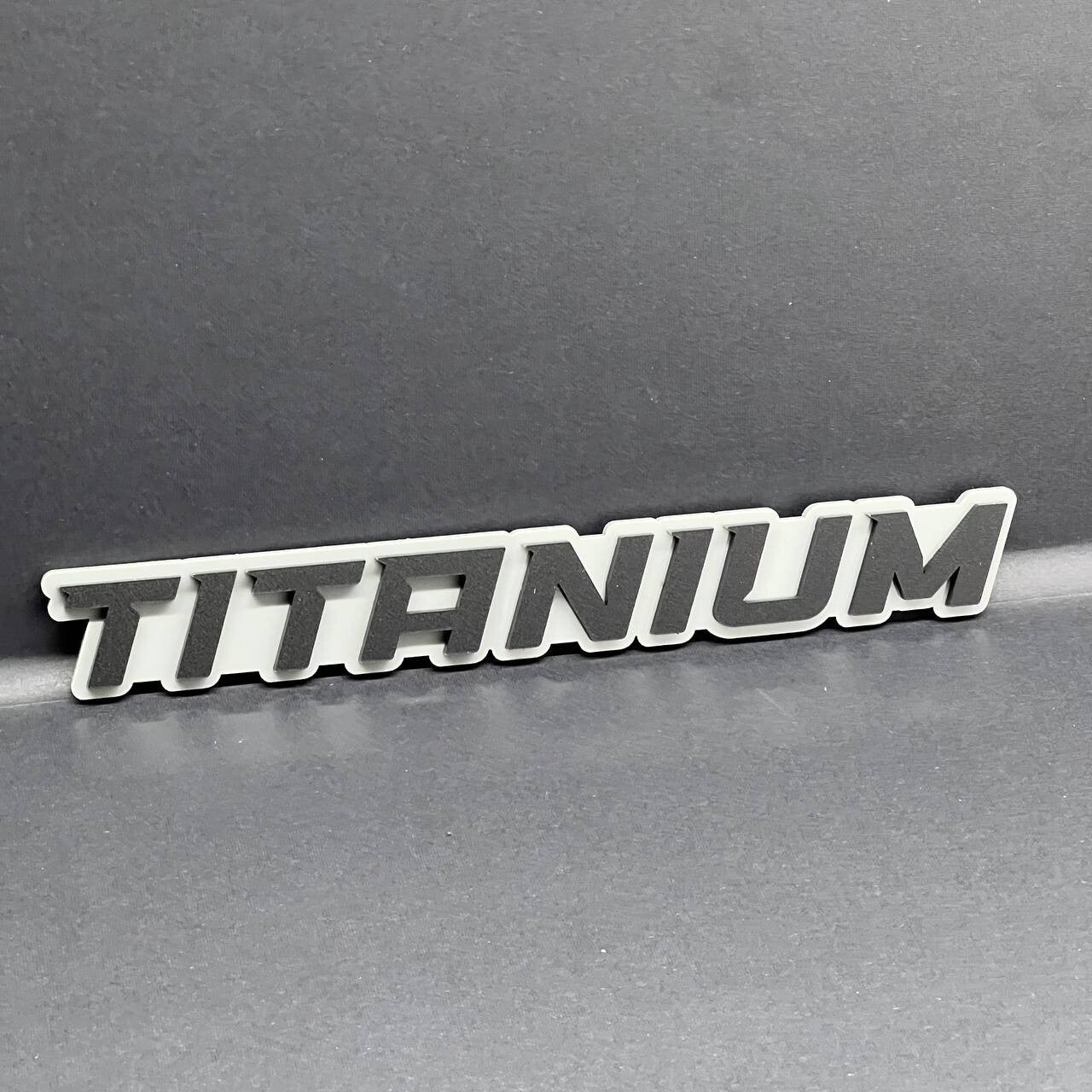 1pcs TITANIUM LETTERING MULTICOLOR Tailgate Emblem Badge