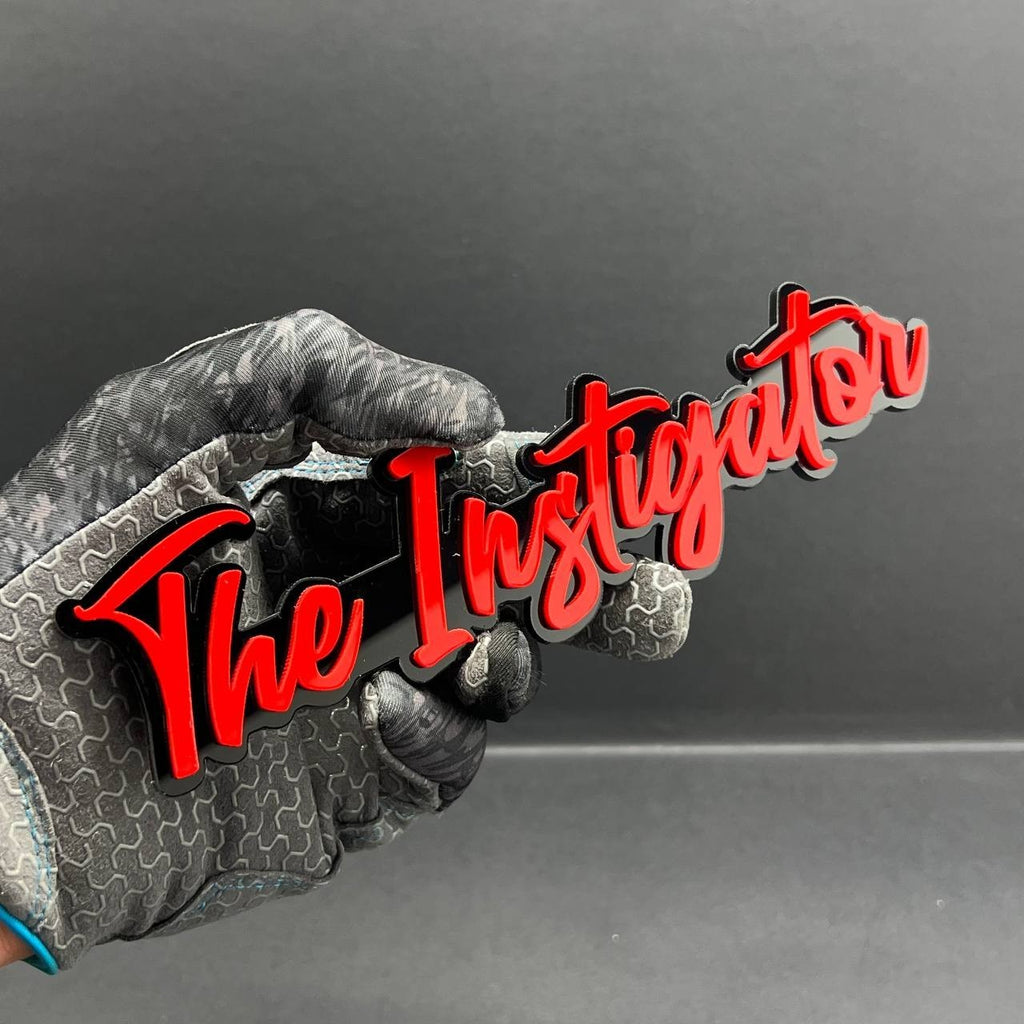 1PC THE Instigator Emblem – 3D Acrylic Multicolor Car Truck SUV Tailgate Badge