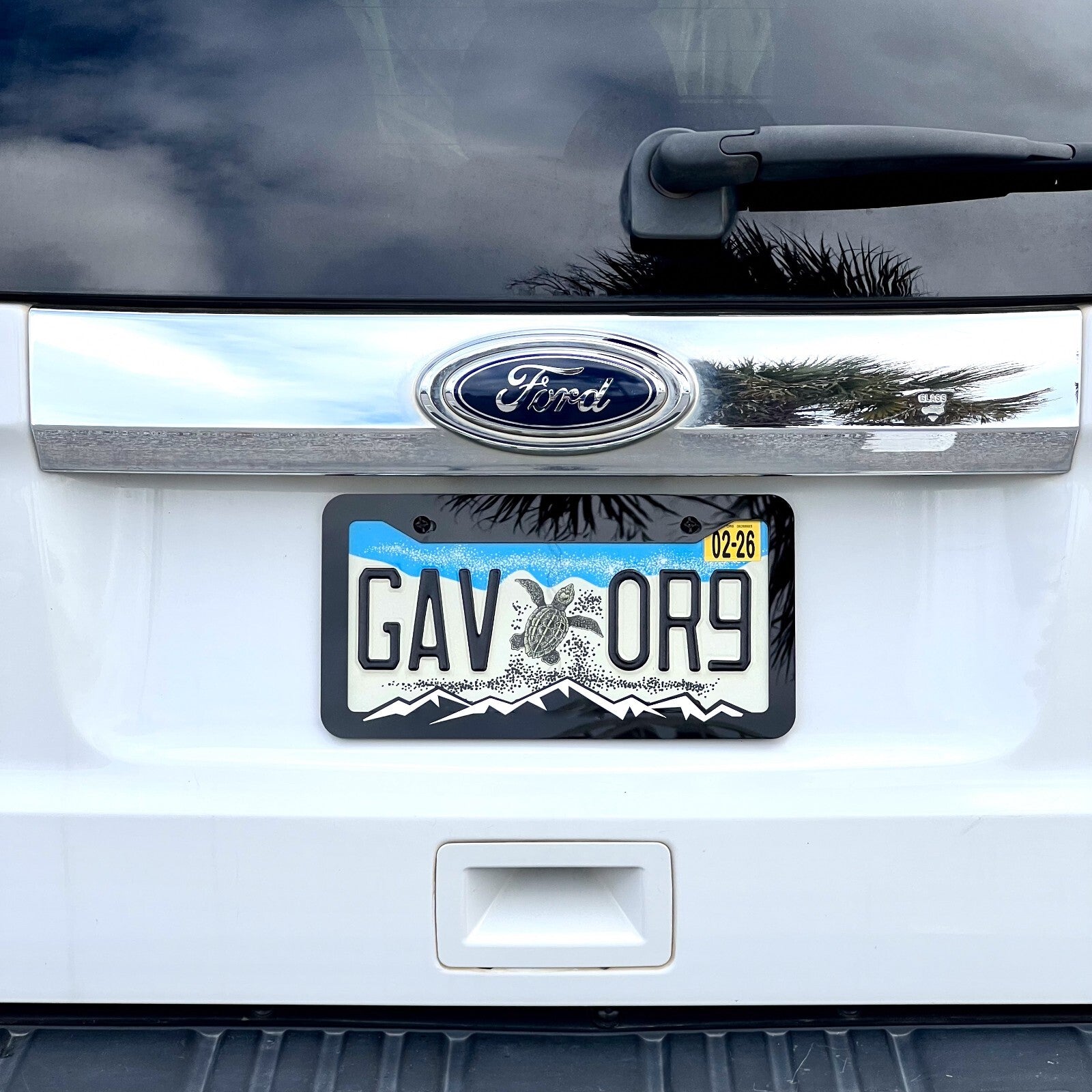 MOUNTAINS COLOR CHOICE LICENSE PLATE FRAME-HIKING-MOUNTAINS-CAMPING