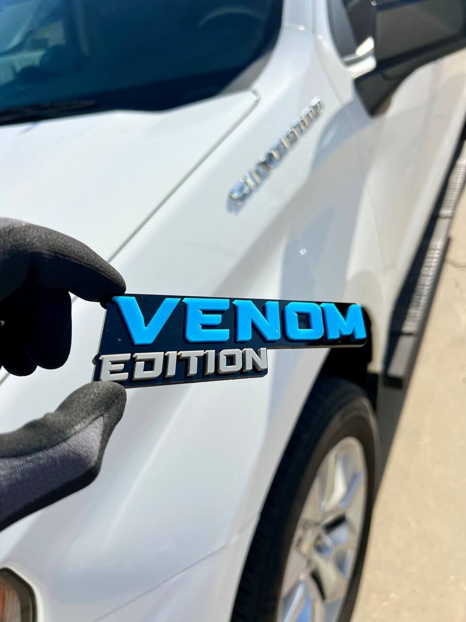 1pcs Venom Edition Emblem Car Badges Badass 3D Sticker Decal Multicolor