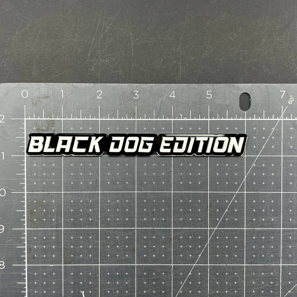 1PC BLACK DOG EDITION Emblem Multicolor Custom Badge Sticker for Car SUV TRUCK