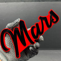 1PC MARS Emblem – 3D Multicolor Acrylic Car & SUV Fender Badge