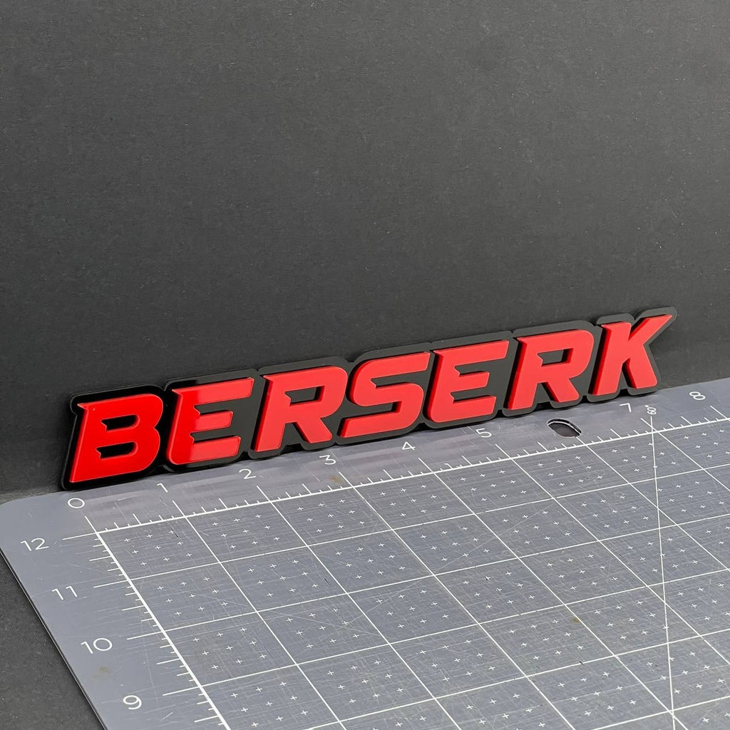 1pc BERSERK 3D Emblem Badge – Multicolor Acrylic Car Decal for Fender & Tailgate