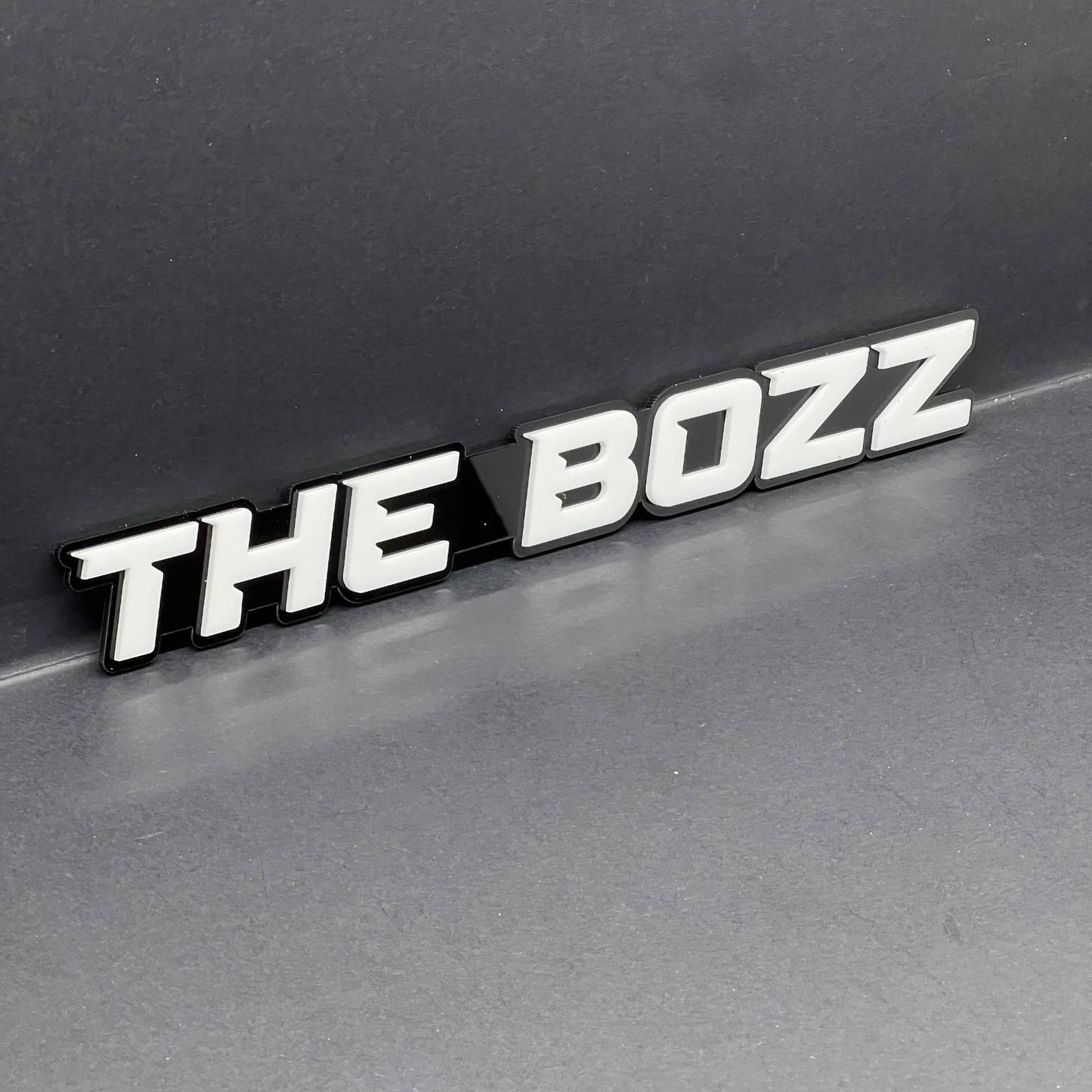1PC THE BOZZ Badge – Custom 3D Multicolor Acrylic Car Fender & Tailgate Sticker