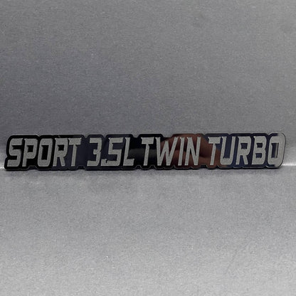 1PC SPORT 3.5L TWIN TURBO Emblem – 3D Multicolor Acrylic Car Badge Decal
