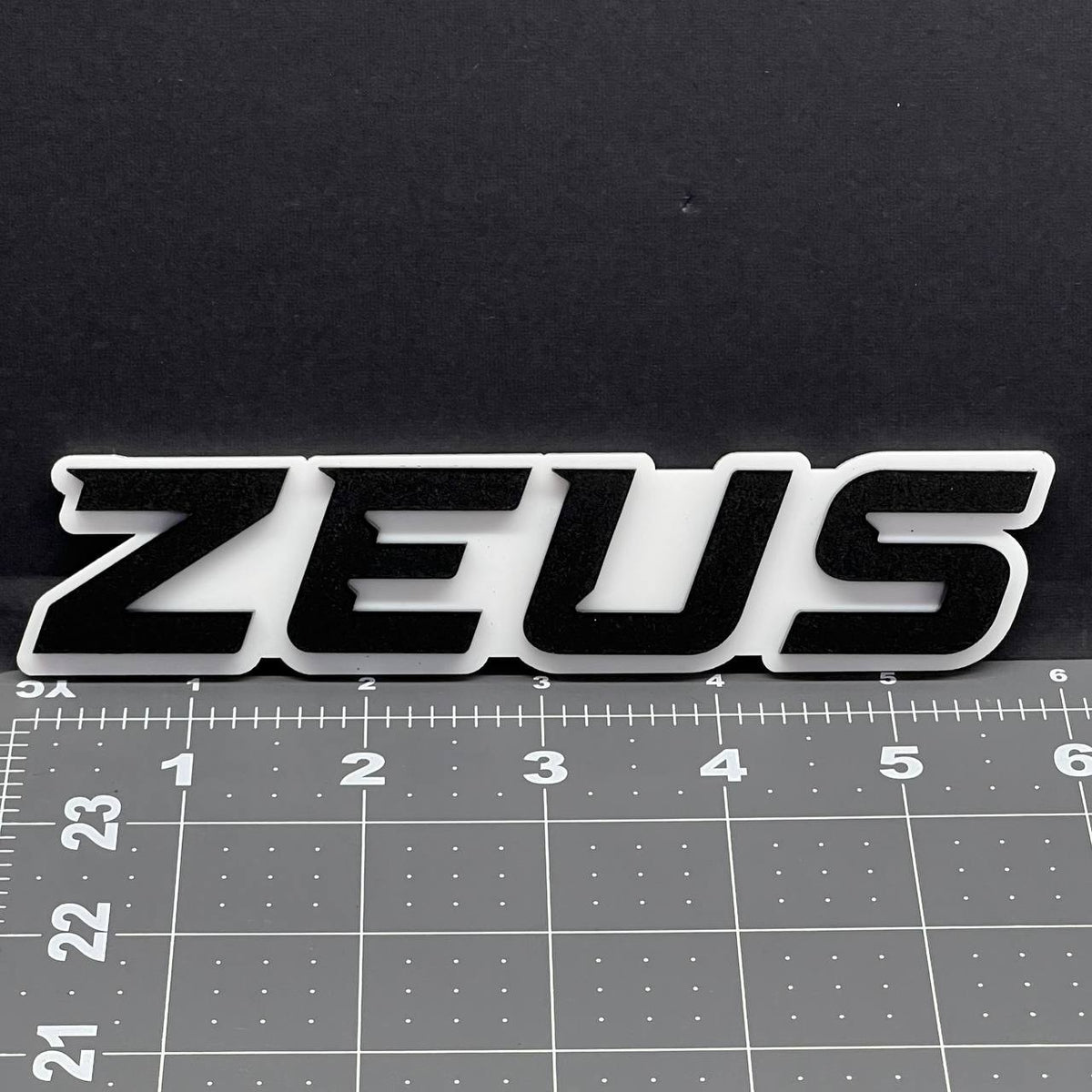 1PC ZEUS 3D Acrylic Emblem – Multicolor Car Badge Decal for Trucks, SUVs, Cars